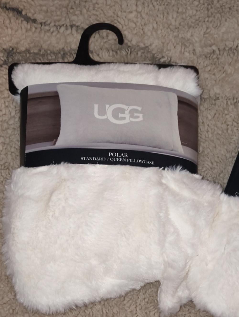 UGG Polar Faux Fur Pillowcase in White